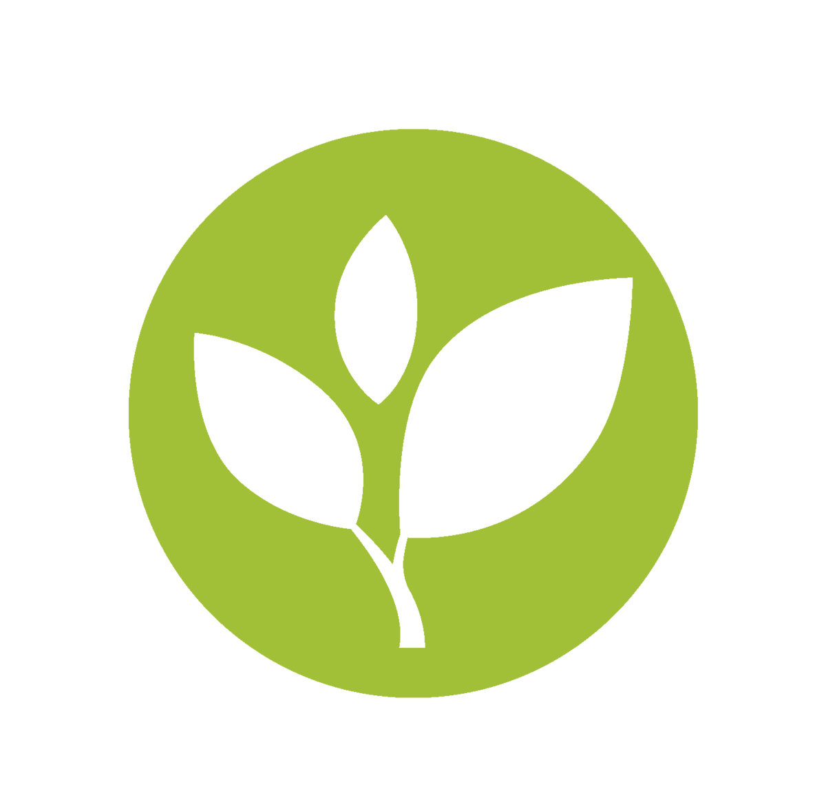 Das Logo von Sahel Vert: drei weiße Blätter auf einem grünen Kreis mit dem Schriftzug 'Klimaspende Sahel Vert'
